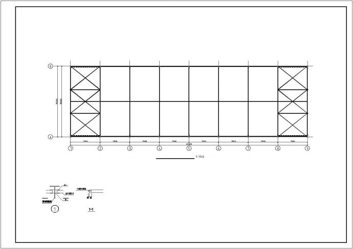 单层门式刚架结构厂房结构施工图纸_图1