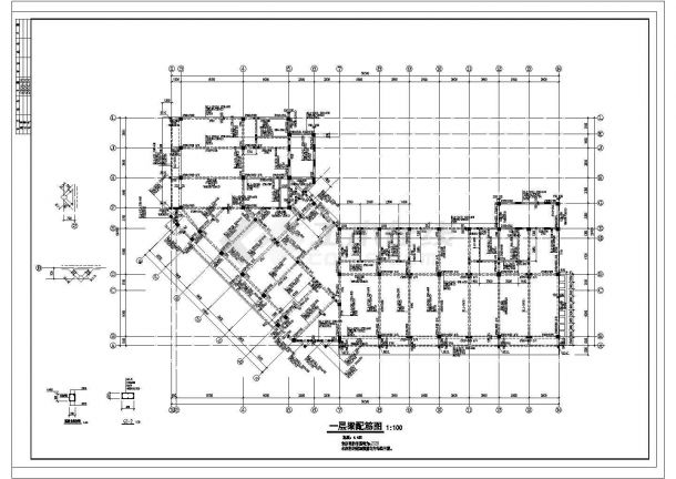 某四层框框架办公楼结构设计施工图-图二