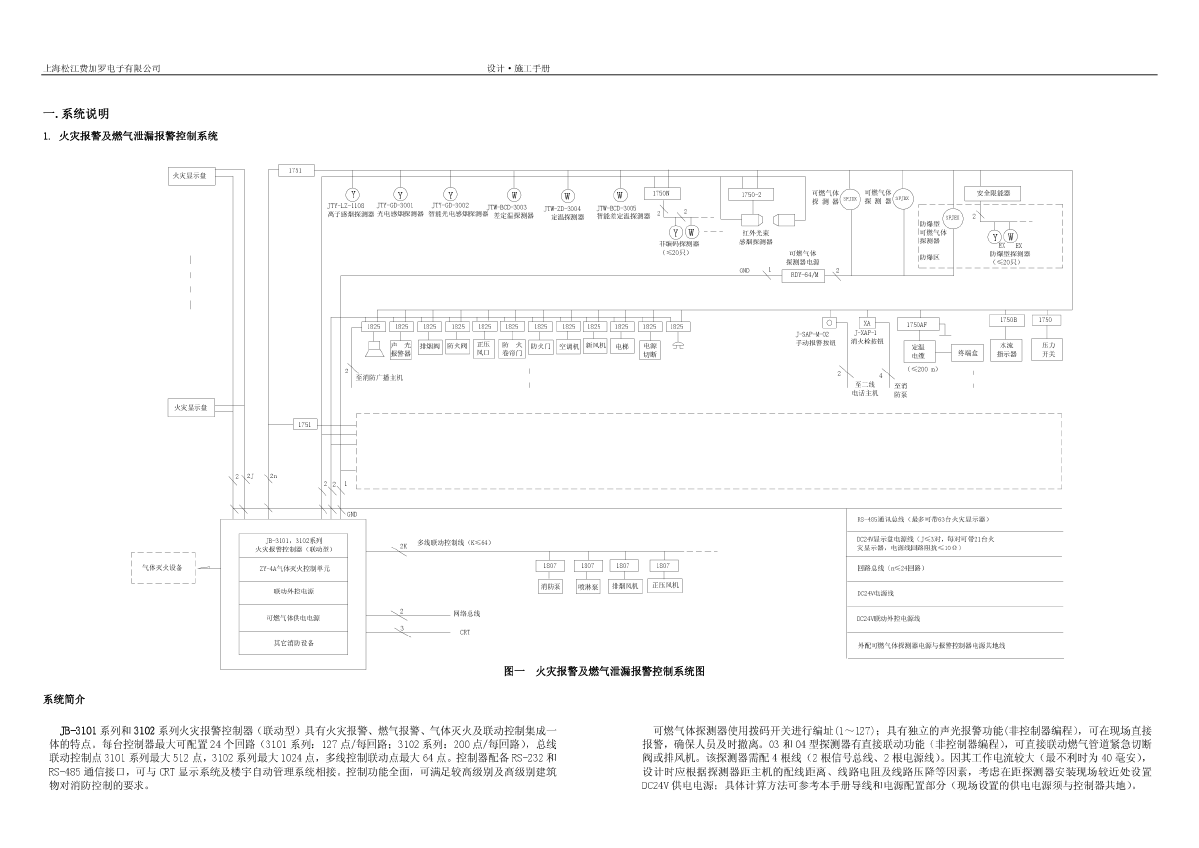 某公司消防报警及燃气报警设计施工手册-图二