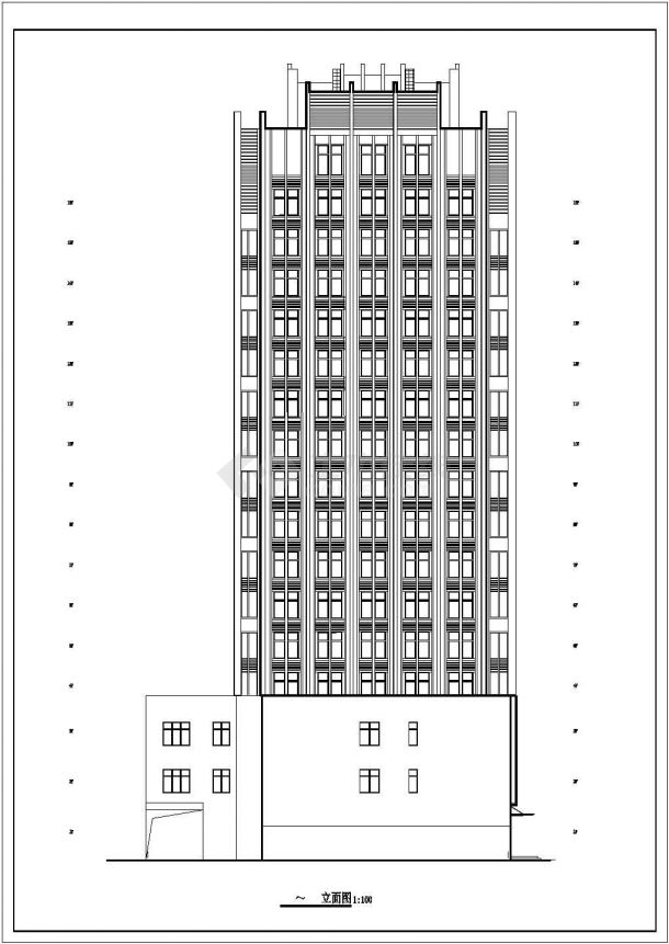 龙腾宾馆建筑设计图及方案平面图-图二