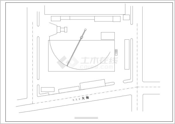 某处超市建筑施工设计详图-图一