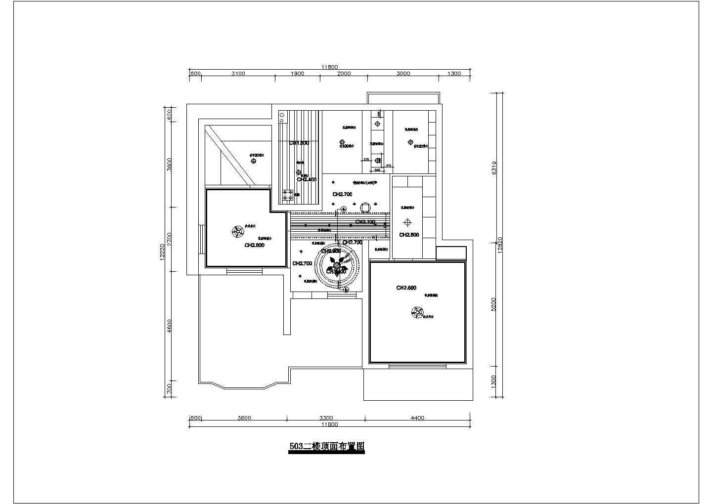 嘉兴欧式室内设计装修平面详细建筑施工图