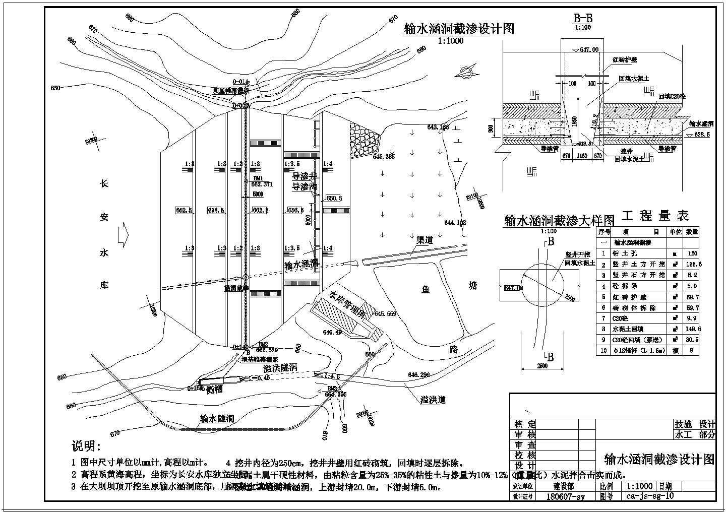 【湖南】小（一）型病险水库输水隧洞工程施工图