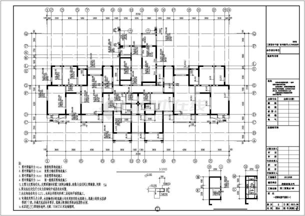 10000平27层剪力墙结构住宅楼建筑结构施工图-图一