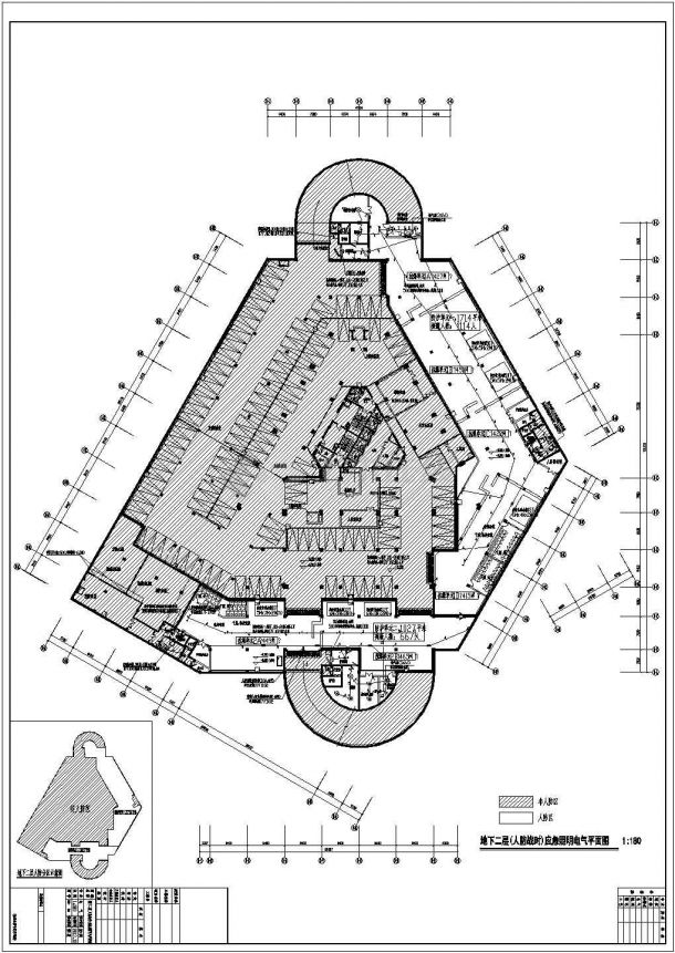 [浙江]26层综合大厦地下强电系统施工图纸-图一