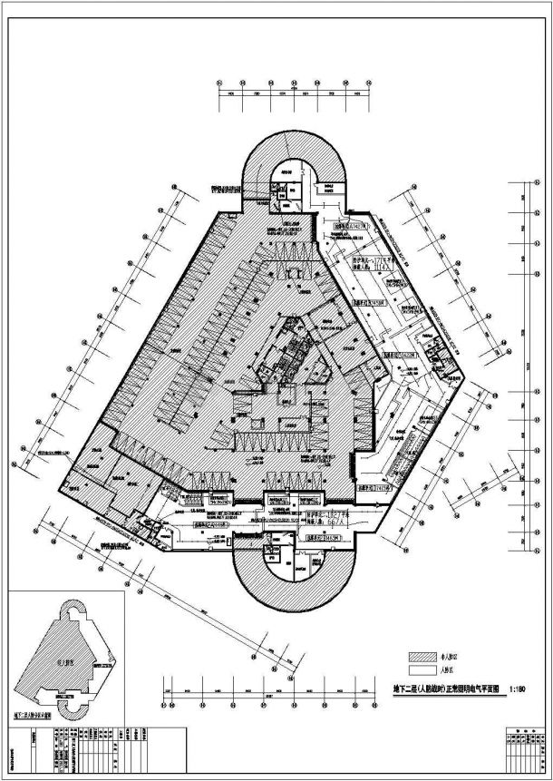[浙江]26层综合大厦地下强电系统施工图纸-图二