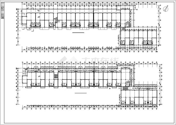 商业步行街建筑施工平立面CAD图-图二