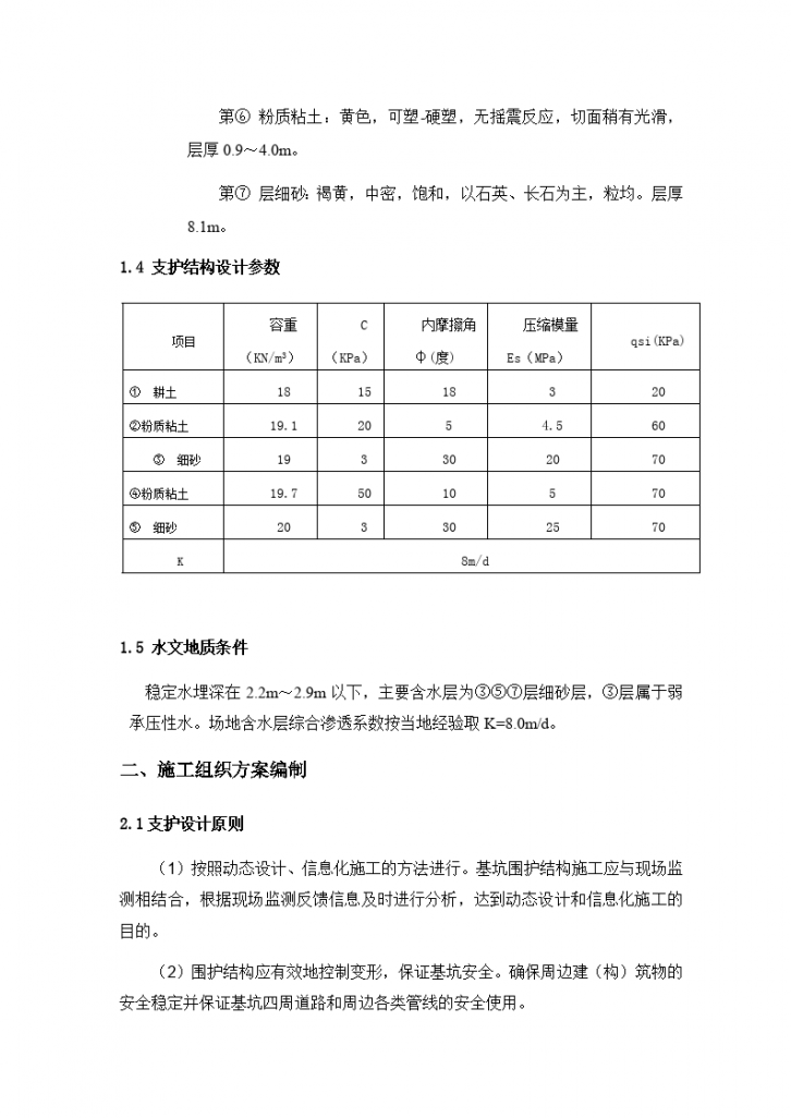 昌黎县某工程基坑支护施工组织设计-图二