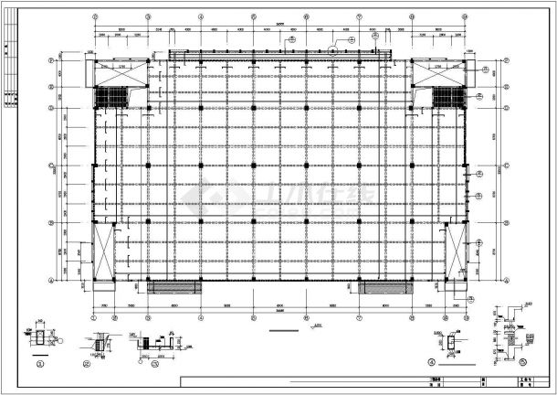 某地区高层框架厂房CAD结构参考详图-图一
