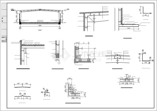 某学校库房结构方案设计图-图一
