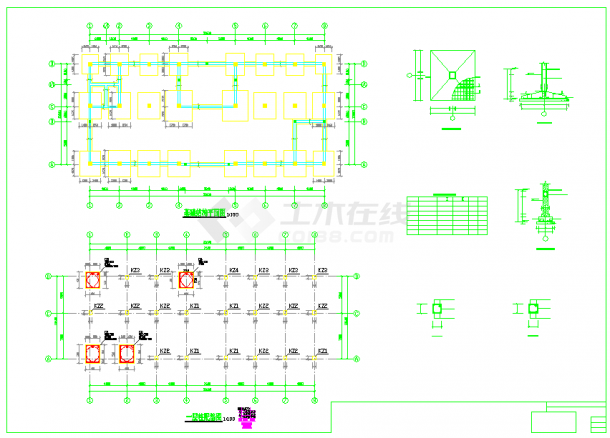 【南通】某三层框架结构办公楼设计施工图-图一