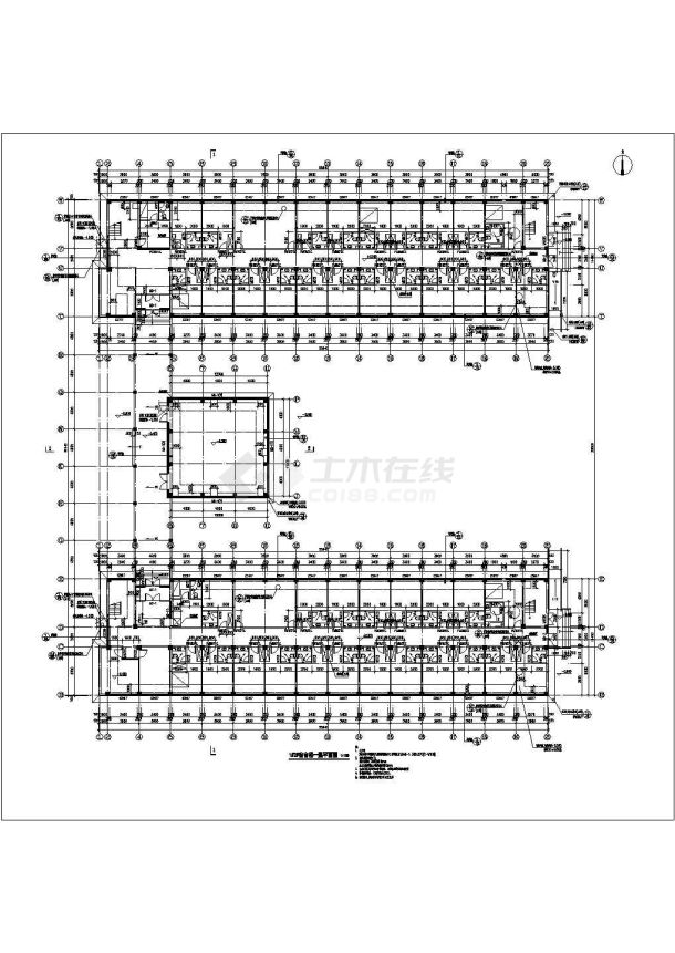 多层现代宿舍楼建筑设计施工图-图一