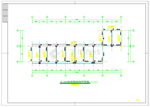 【新疆】框架结构空压机房结构施工图（单层）-图二