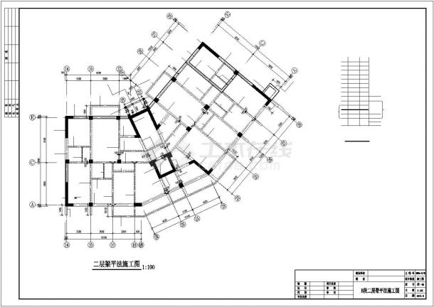 兰州某12层框剪住宅结构设计图-图二