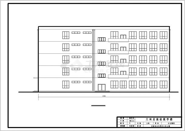五层教学楼全套建筑、结构施工图（毕业设计）-图二