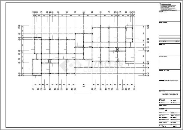 某城市福利院四层框架结构CAD规划参考图-图二