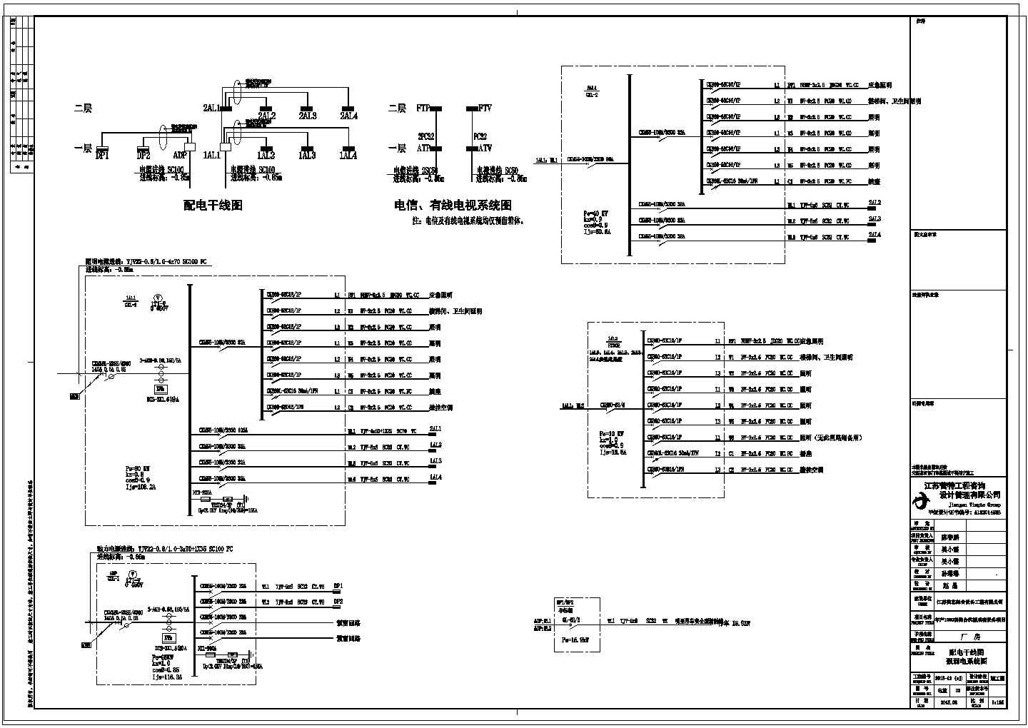 某厂房电气系统CAD图纸