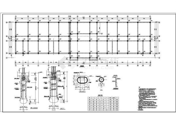 【湖南】某学校综合楼框架结构施工图-图一