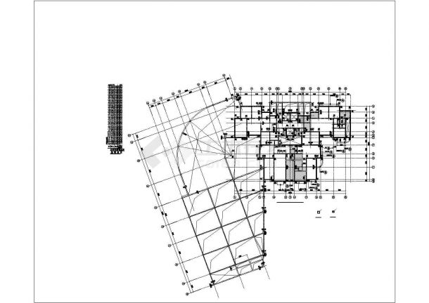 合肥某33层剪力墙住宅结构设计图(1号楼)-图一