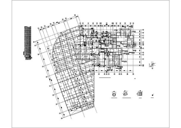 合肥某33层剪力墙住宅结构设计图(1号楼)-图二