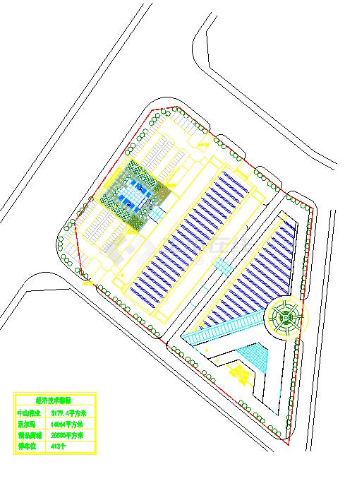 【江苏省】某市市中心会所最终成图设计图-图一