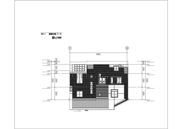 【天津】某两层别墅建筑设计样本图_图1