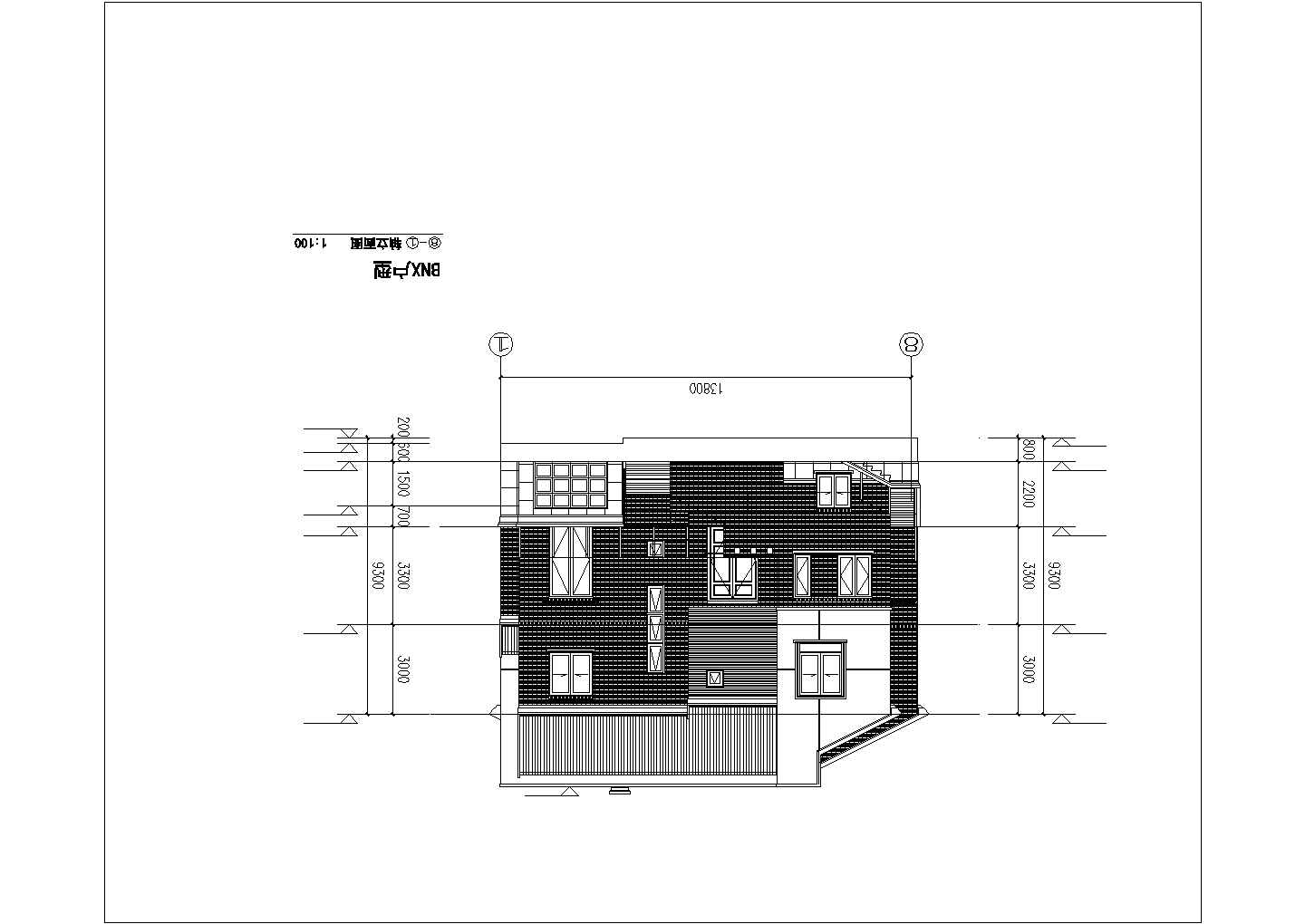 【天津】某两层别墅建筑设计样本图