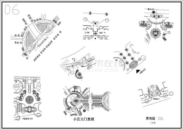 总图景观设计常用经典图块大合集-图二