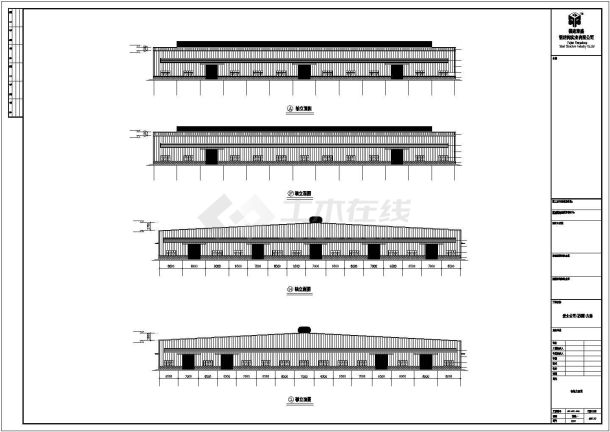 某企业钢筑厂房建筑结构设计图-图一