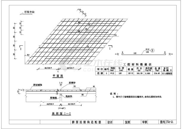 南方某74米桥梁结构cad设计图纸-图二