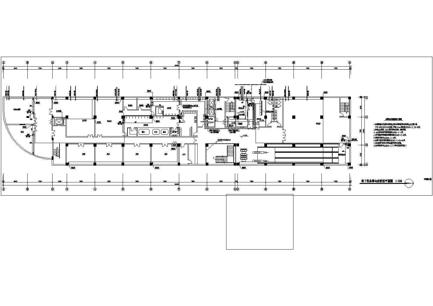 综合楼等电位联结电气设计平面图纸