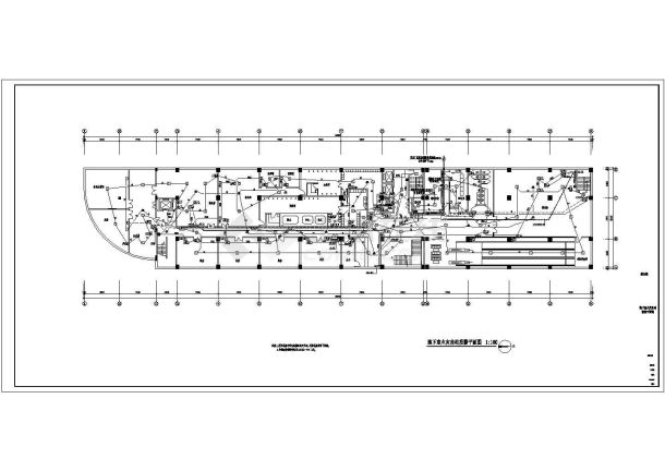 综合楼地下室火灾自动报警电气设计平面图-图一
