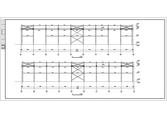 某钢结构厂房10t吊车结构设计图_图1
