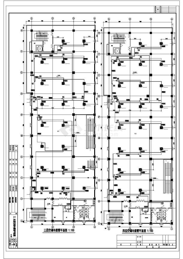 [河北]科技大学科技馆多联机系统设计cad施工图-图二