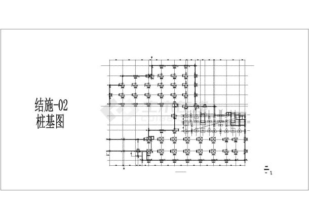 巢湖某区域地下车库结构CAD参考图-图一