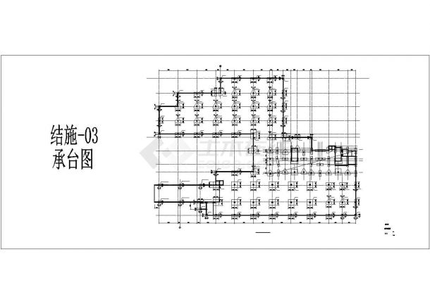 巢湖某区域地下车库结构CAD参考图-图二