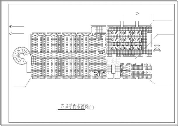 某大型情报办公大楼室内装修施工设计图-图一