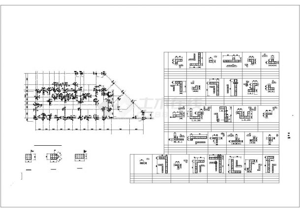 温州市某住宅楼结构设计图-图一