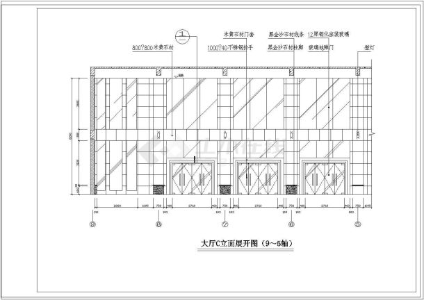 曲靖三元名城售楼中心室内装修设计图-图一