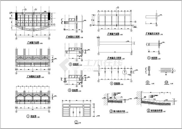 某地大型多层办公楼建筑施工图-图一