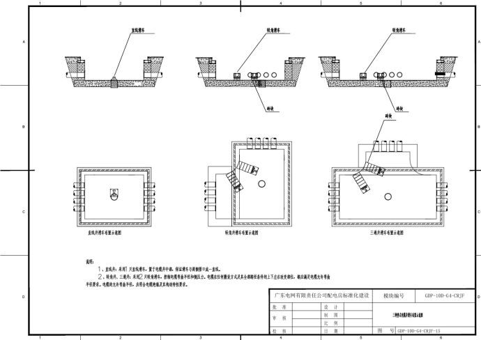 三种型式电缆井滑车布置示意图_图1