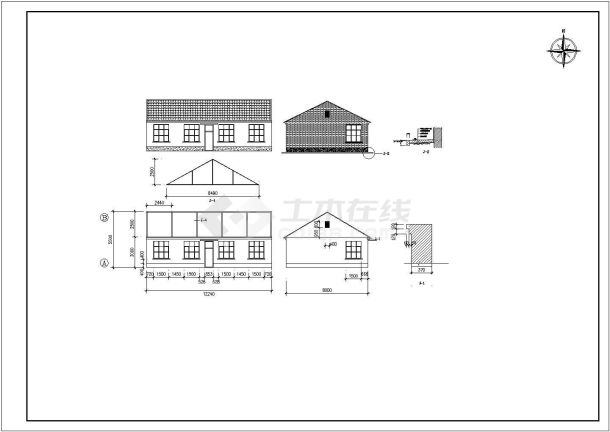 某牧场车间建筑设计施工图（共9张）-图一