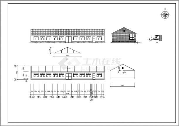 某牧场车间建筑设计施工图（共9张）-图二