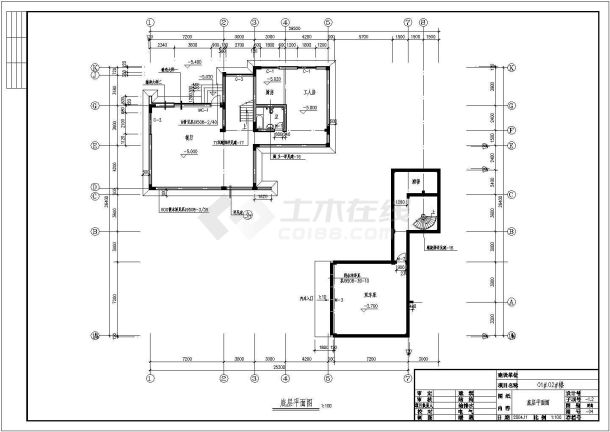 某豪华小别墅建筑设计CAD施工图-图一