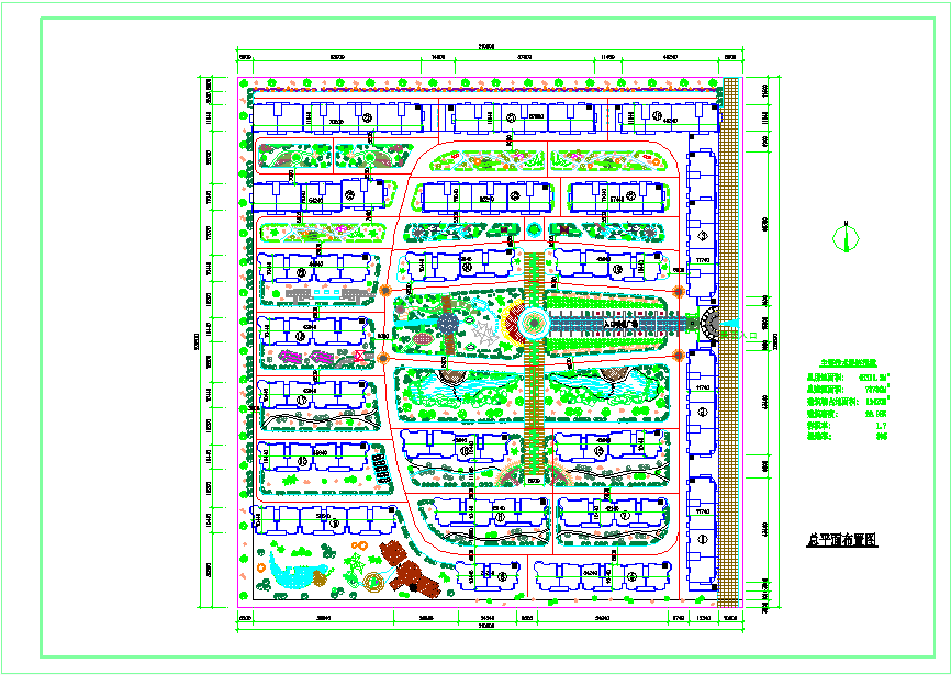 住宅小区建筑设计CAD规划总平面图