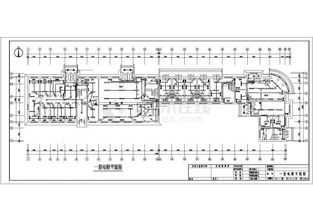 广州某地三层综合楼电气设计平面图-图一