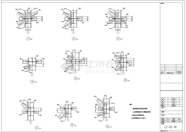 35m建筑结构式门式钢结构工程CAD图纸-图一