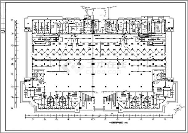  Construction drawing of strong current system of international five-star hotel - Figure 1