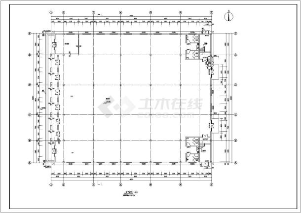 某工厂车间建筑施工图，含说明-图一