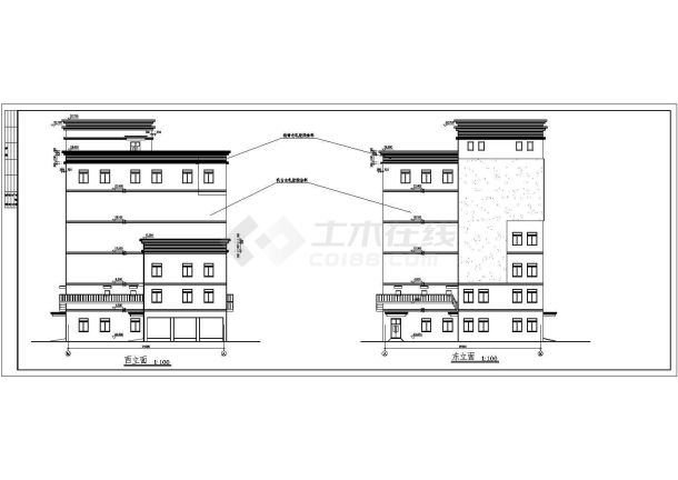 一地区大型面粉加工厂建筑详图-图二